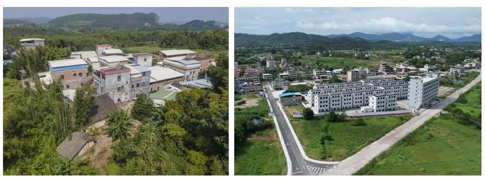 鹤山旧村与新村对比图 鹤山旧村与新村对比图